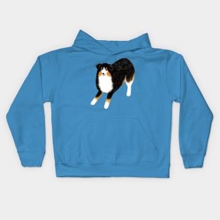 Australian Shepherd (Black Tri) Kids Hoodie